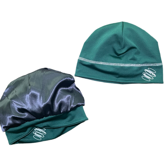 Source Sano Satin lined Skull Cap (Green/Grey)