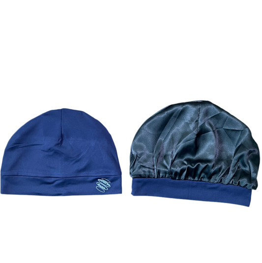 Source Sano Satin lined Skull Cap (Navy)