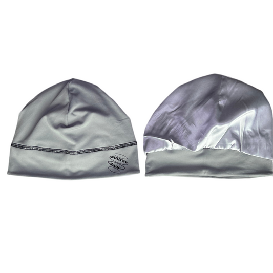 Source Sano Satin lined Skull Cap (Grey/Black)